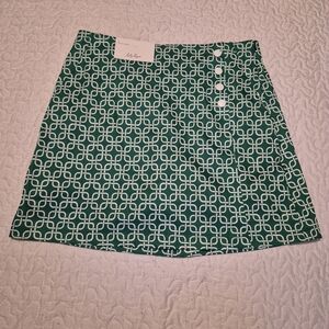 Stylish Green Patterned Skirt